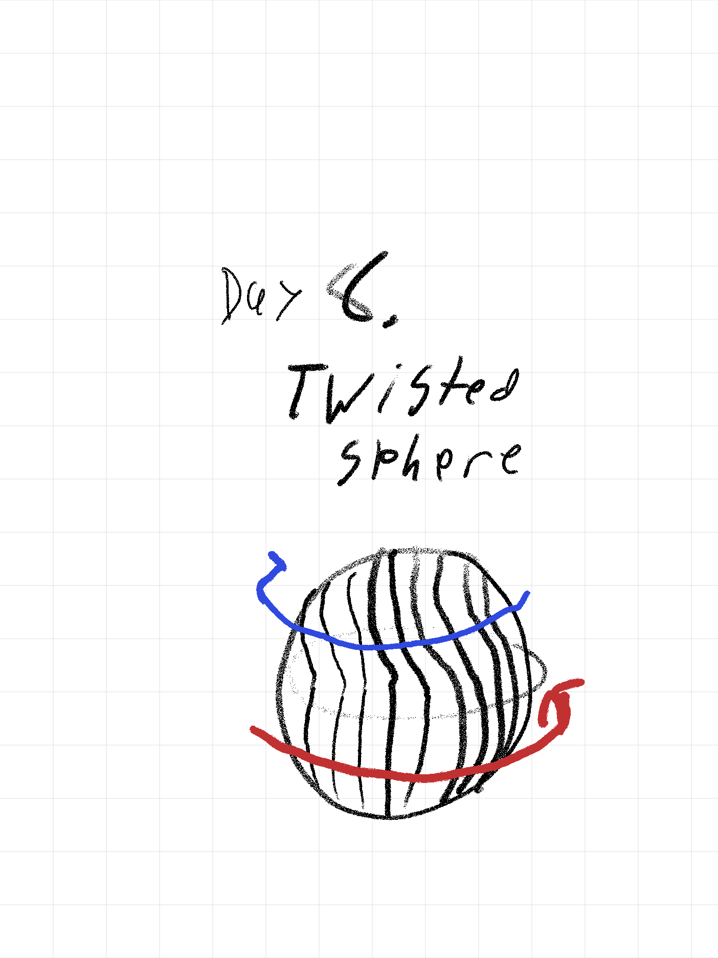 day 8. twisted sphere